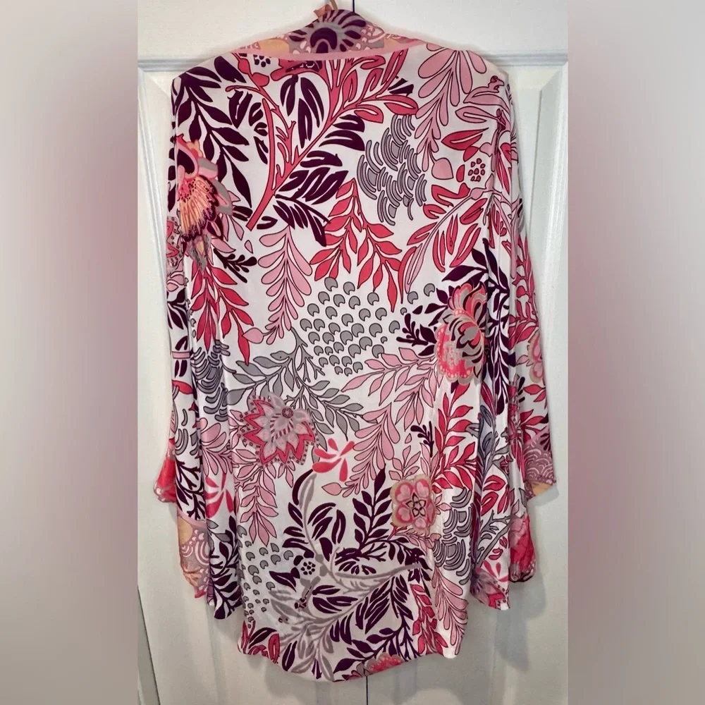 Anthropologie Larissa Floral Kimono | One Size | Open Front EEUC - Picture 4 of 9